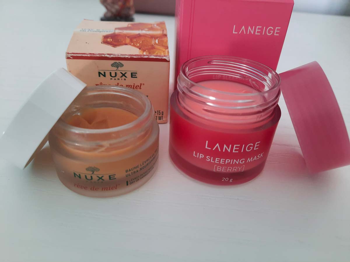 Lip sleeping mask [Berry] Laneige vs. maschera labbra Nuxe Reve de miel