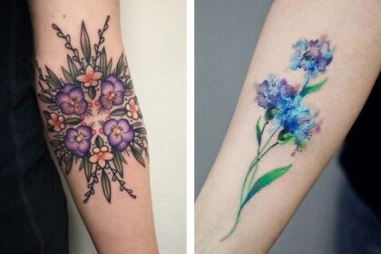 Tatuaggio fiori uomo