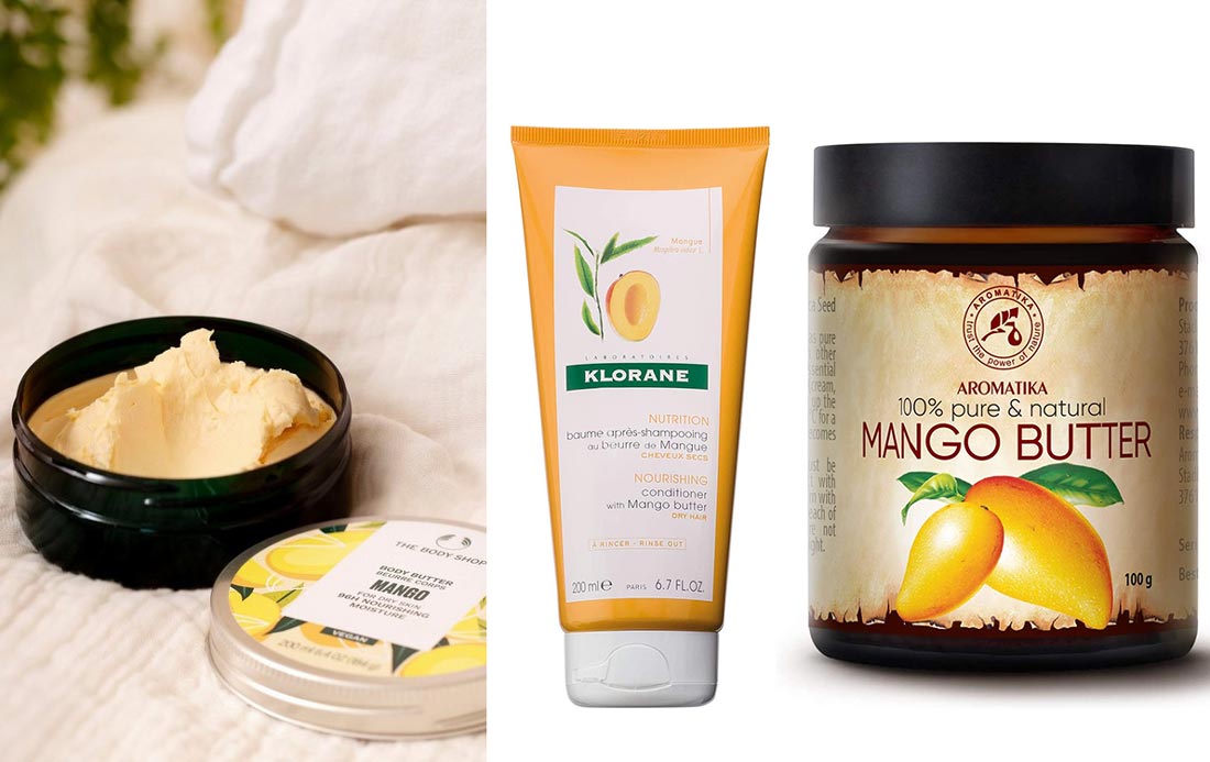 Burro di mango per capelli