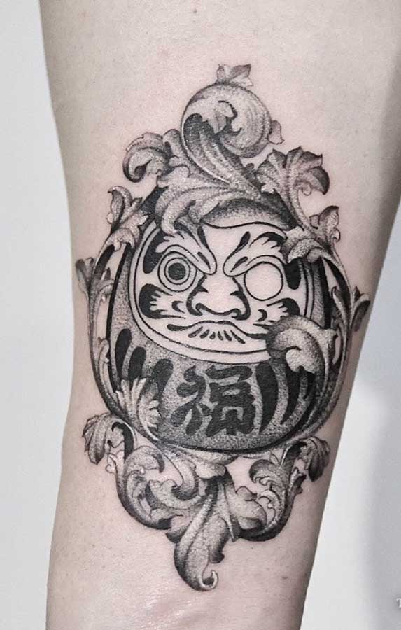 tatuaggio Giapponese con colore  bianco