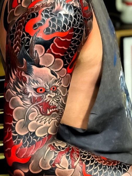 Tatuaggio giapponese drago