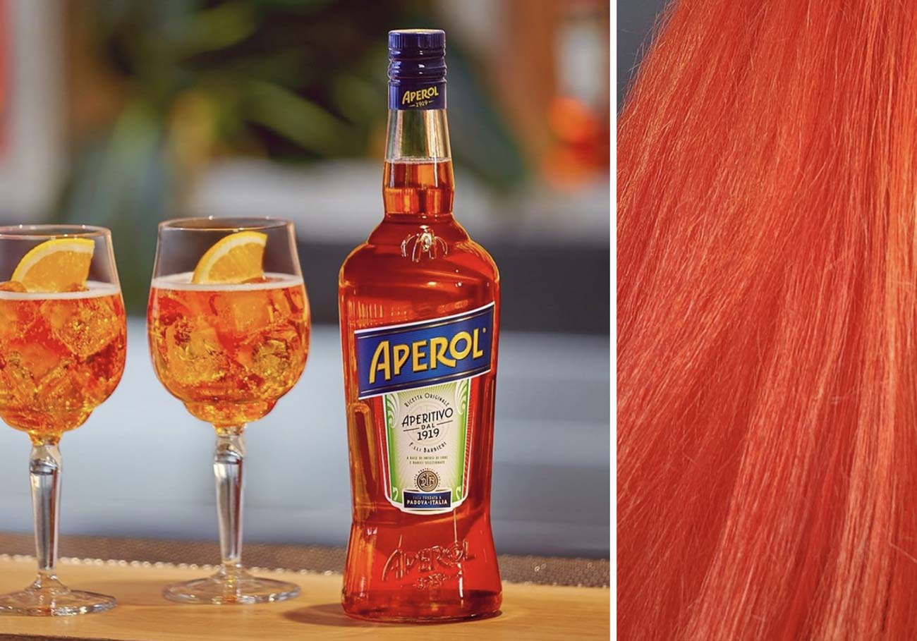 Capelli arancione Aperol Spritz