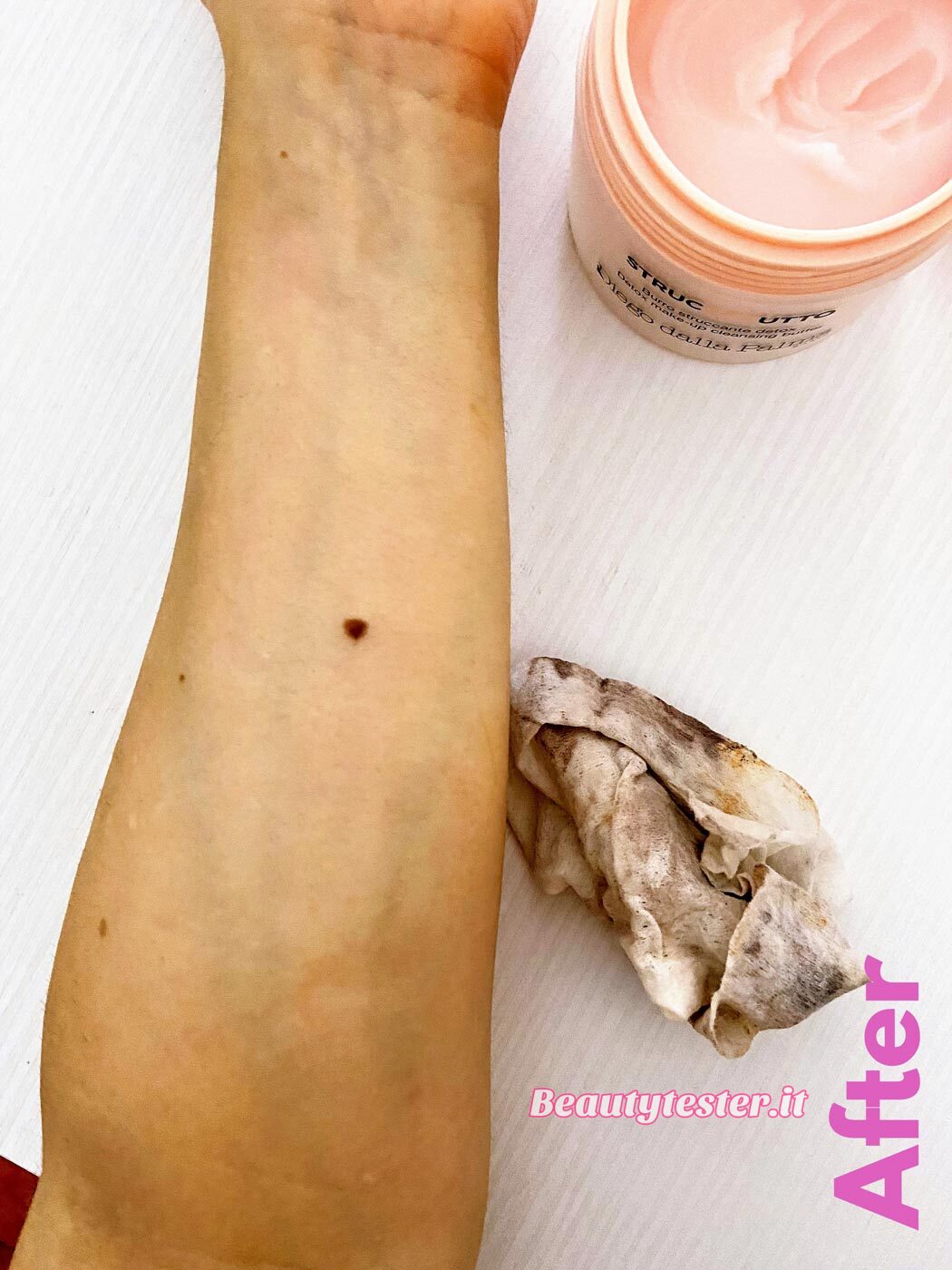 Dopo: make up sciolto e pelle detersa