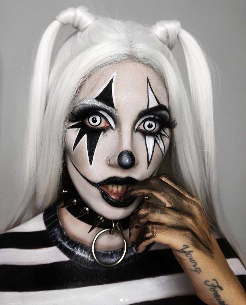 clown makeup halloween facile 4