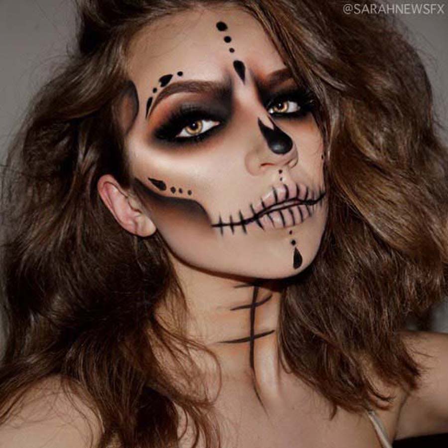 Make up da teschio per Halloween
