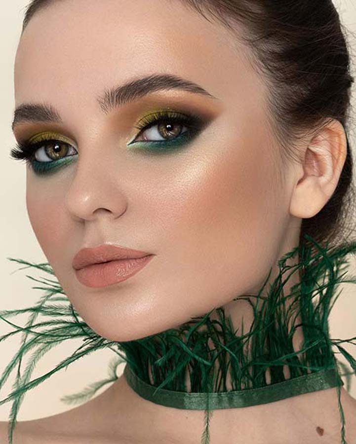 Trucco fata di Halloween verde glam