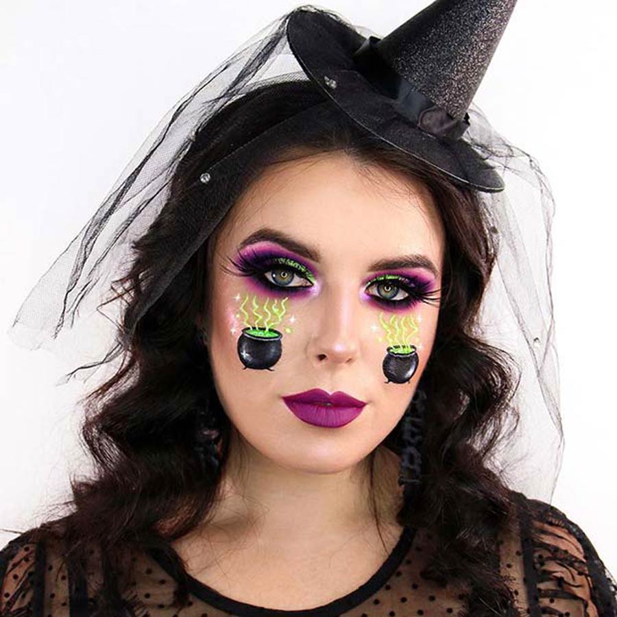 Maquillage Halloween con calderoni