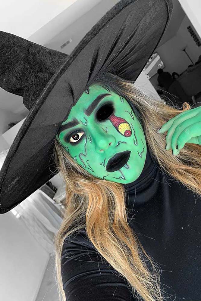 Trucco strega verde