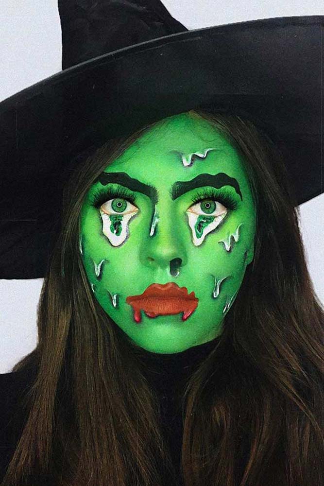 Make up Halloween sexy strega creativo