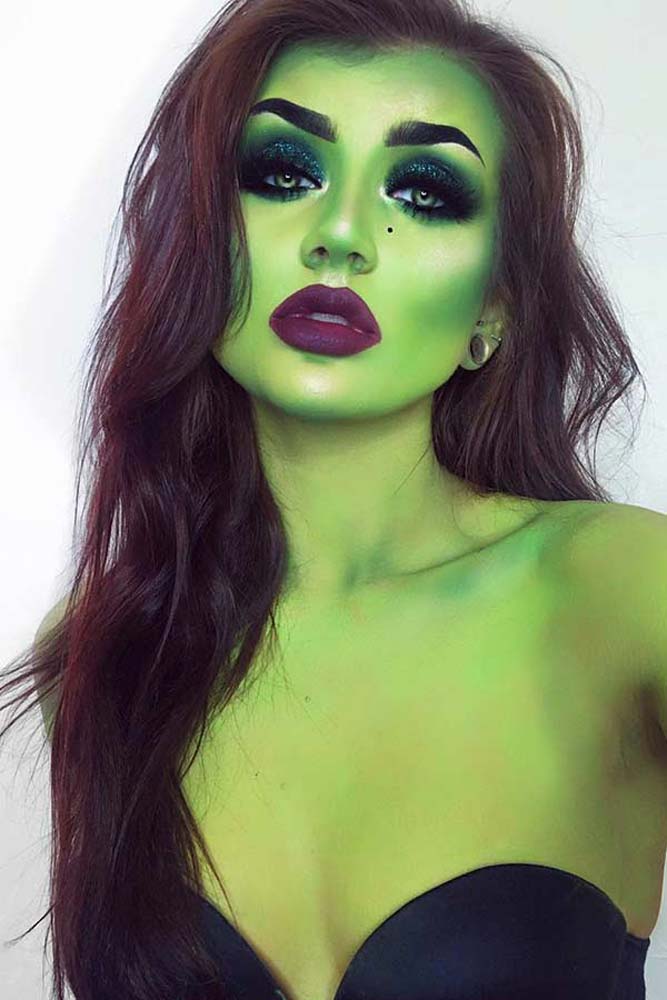Strega verde glam