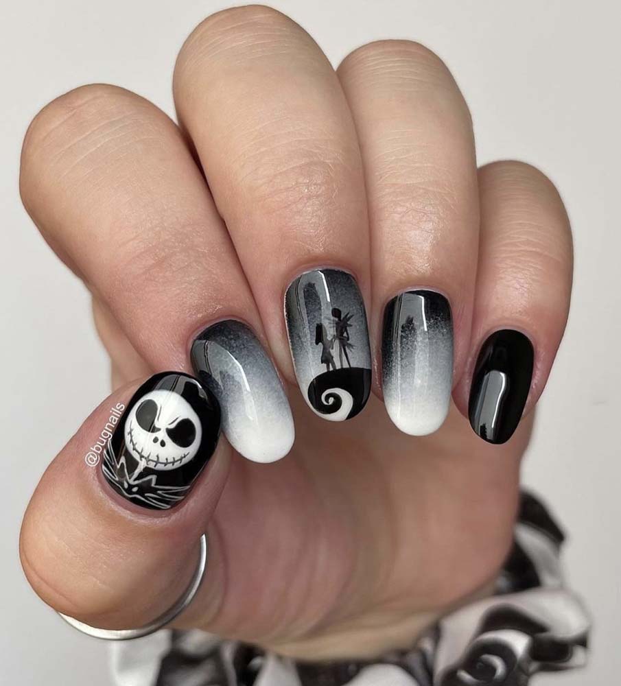 Nightmare before Christmas Nail art