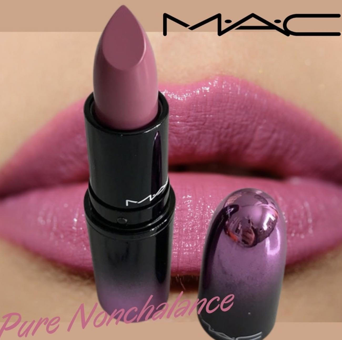 MAC Pure Nonchalance Love Me rossetto swatch