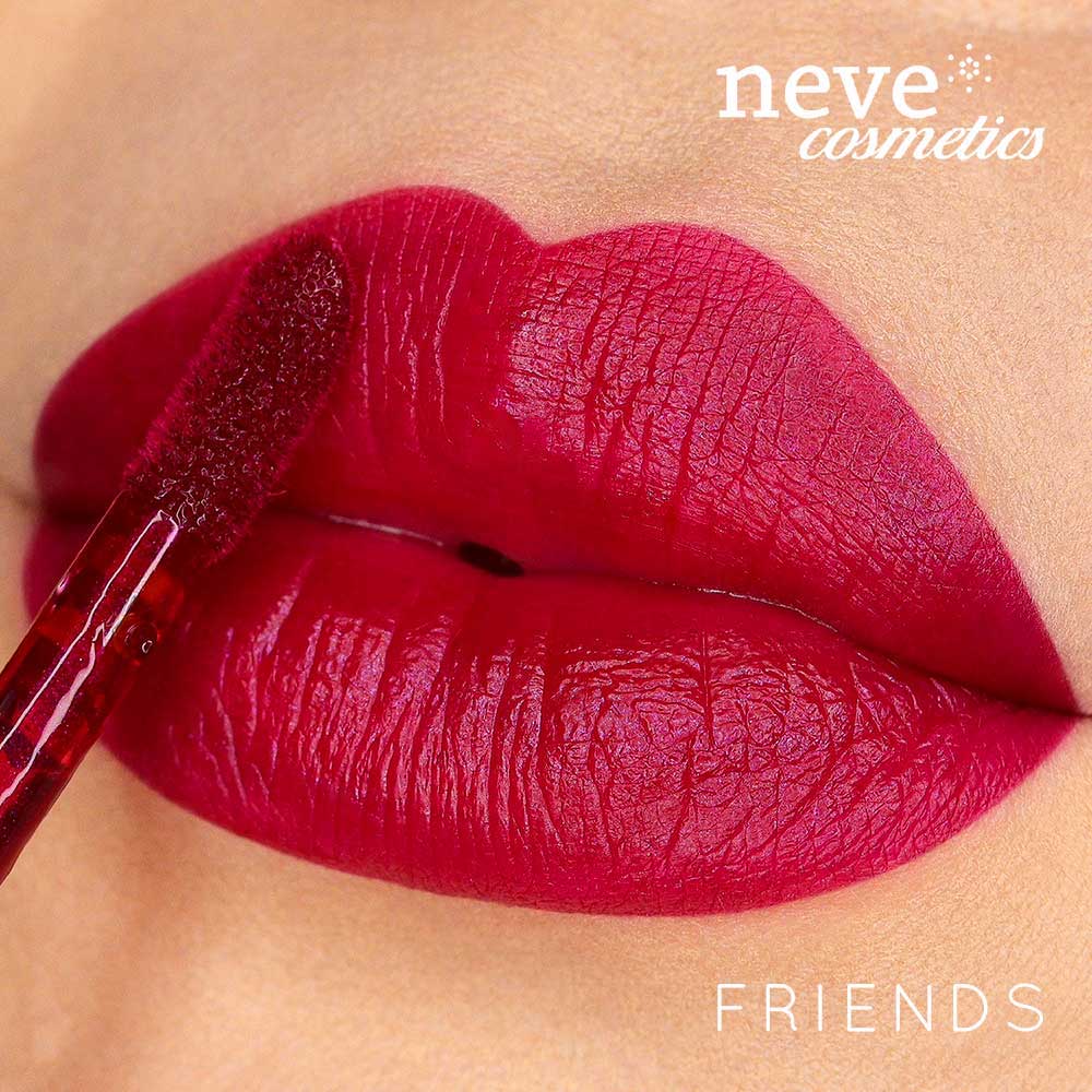 Swatch tinta labbra Neve Cosmetics Friends