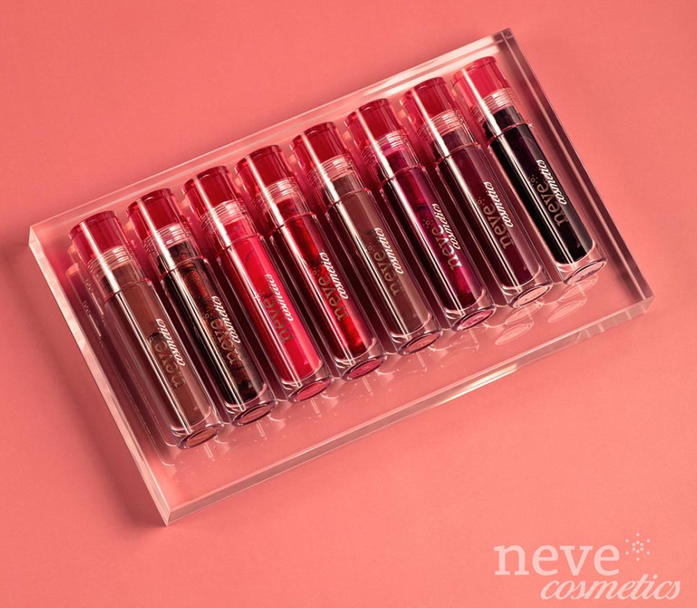 Neve Cosmetics Ruby Juice, tinte labbra effetto stain semi-permanenti