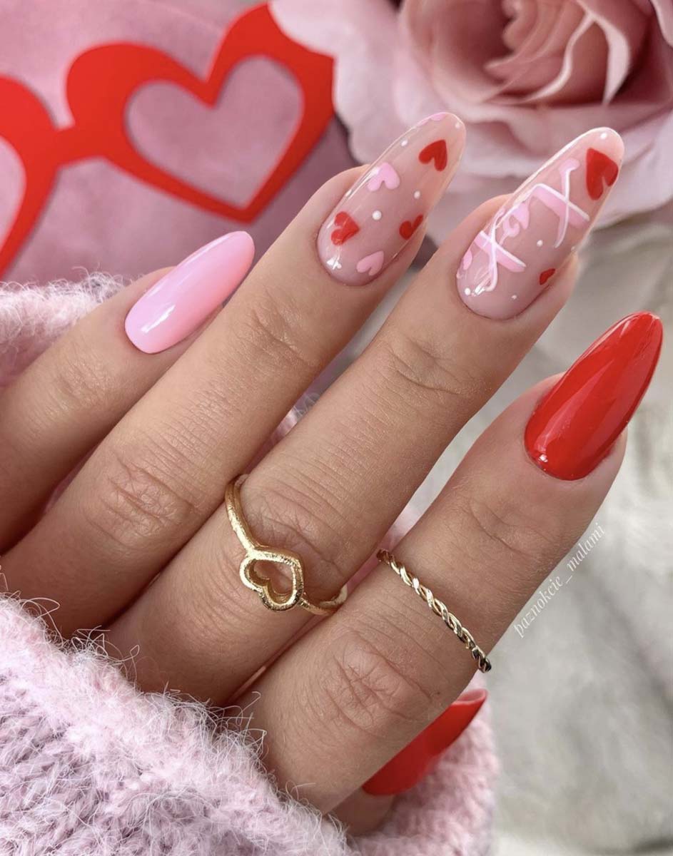 Unghie gel San Valentino