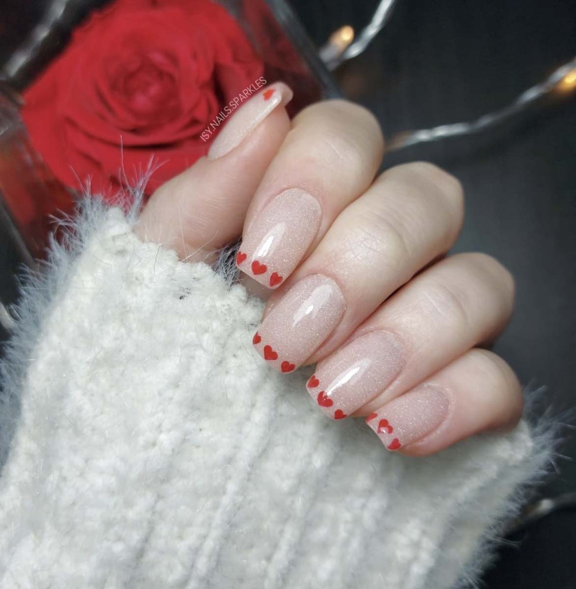 Gel con simpatica French di cuori