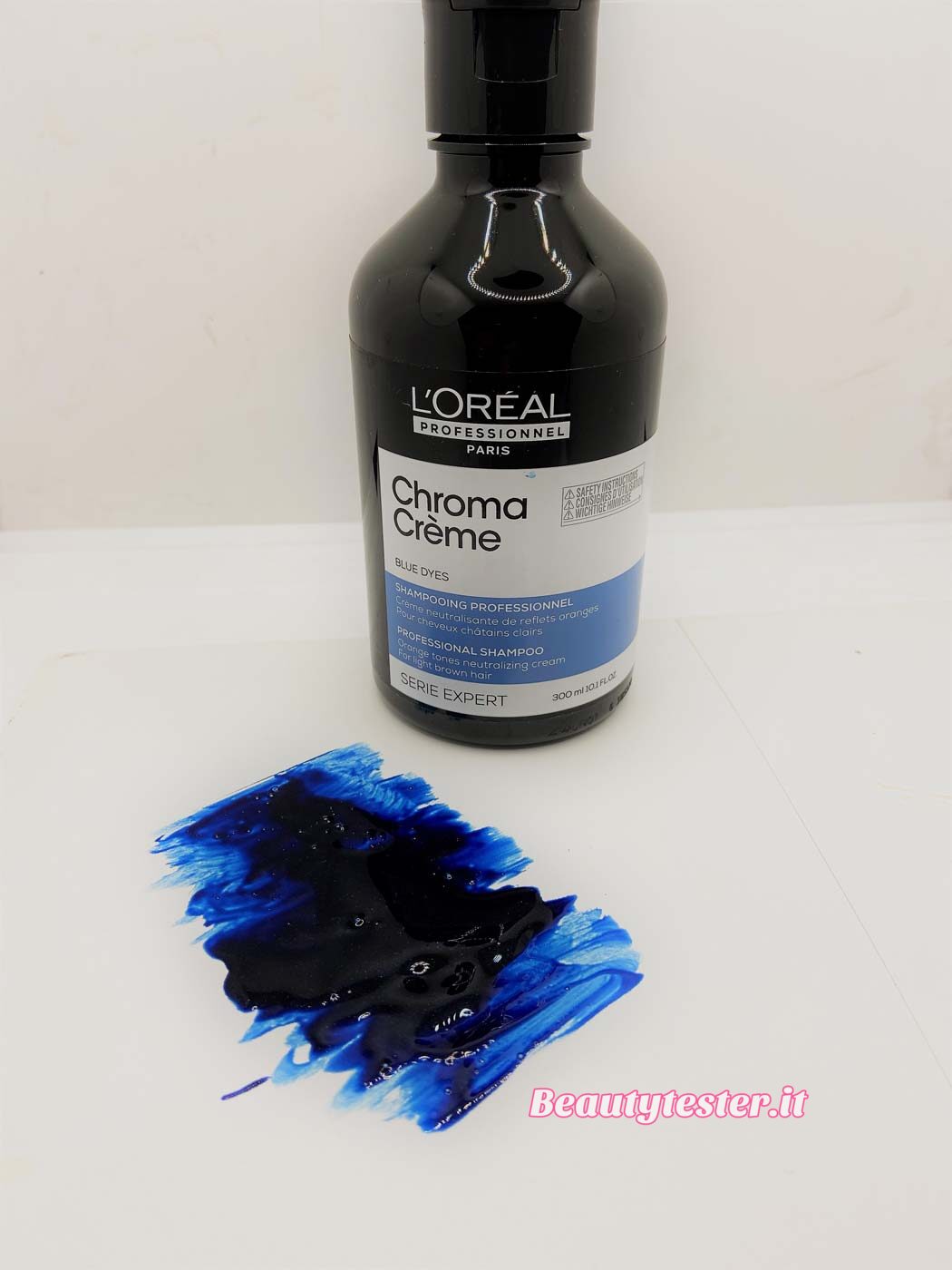 Texture shampoo blu antiarancione L’Oréal Professionnel Chroma Crème 