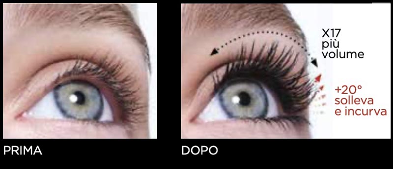 L'Oréal Mascara PRO XXL LIFT prima e dopo L'Oréal Mascara PRO XXL LIFT prima e dopo