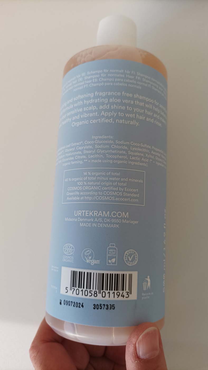 Shampoo senza profumo Urtekram