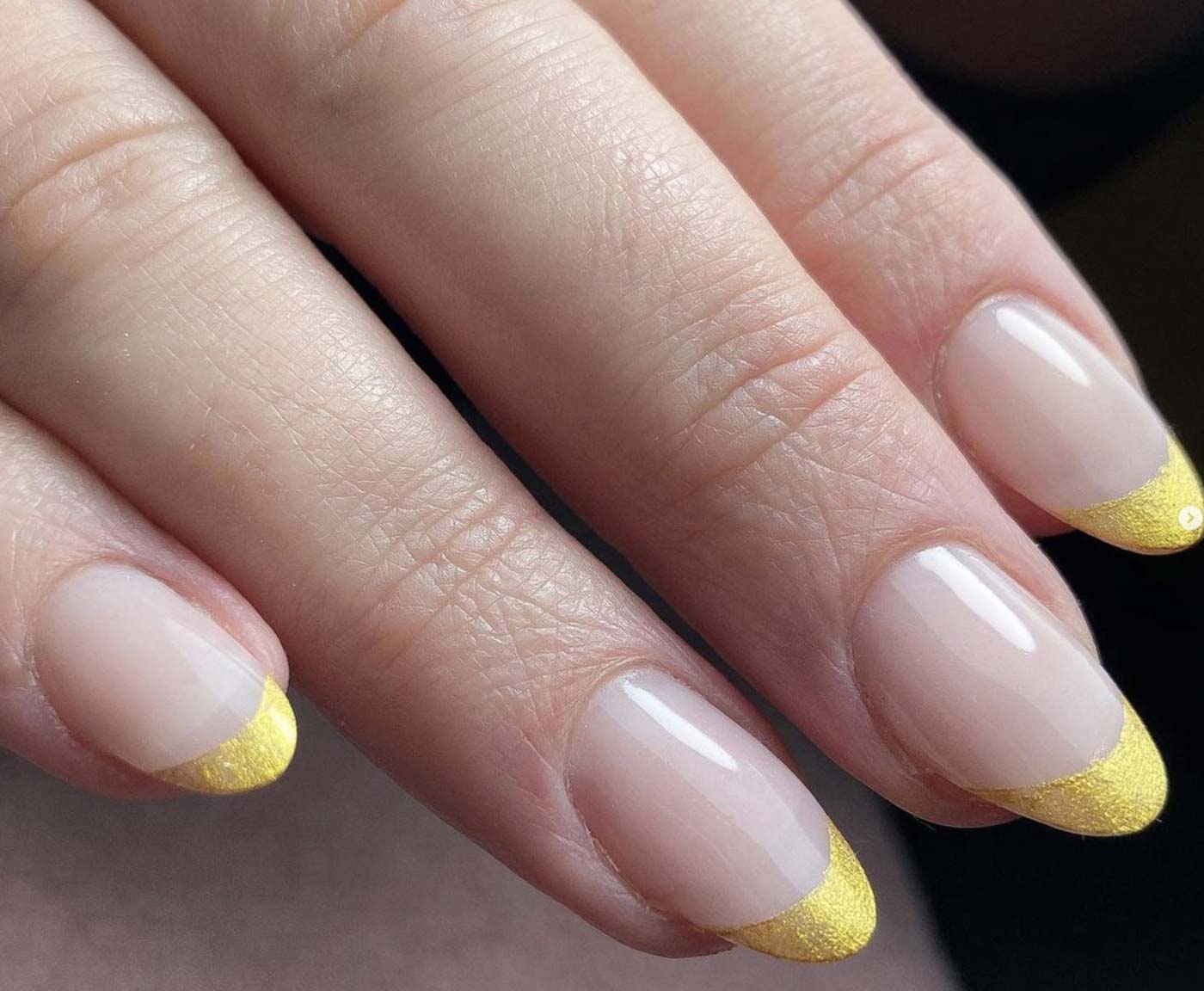 French manicure oro French manicure oro