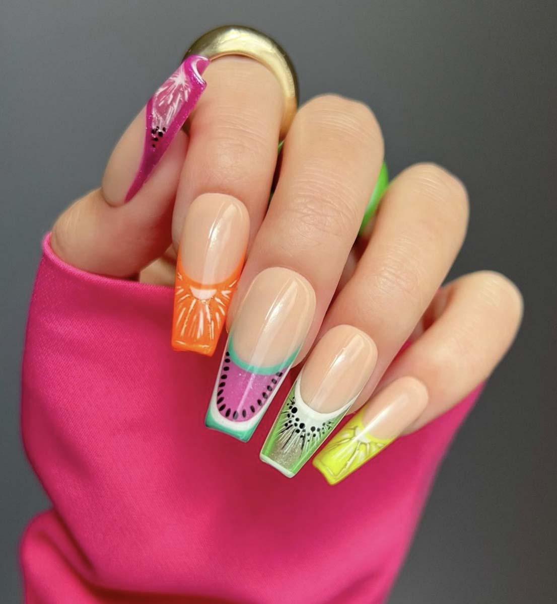 unhas de frutas