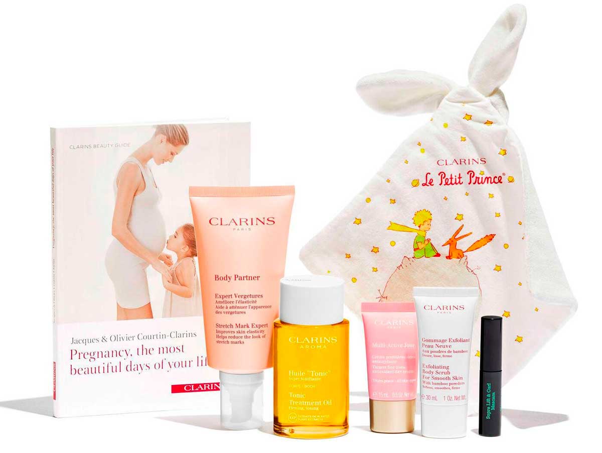 Clarins Trousse Cofanetto "Dare la vita... in bellezza" regalo Maternità 2023