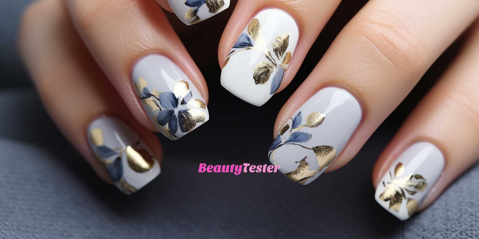 Unghie gel con fiori