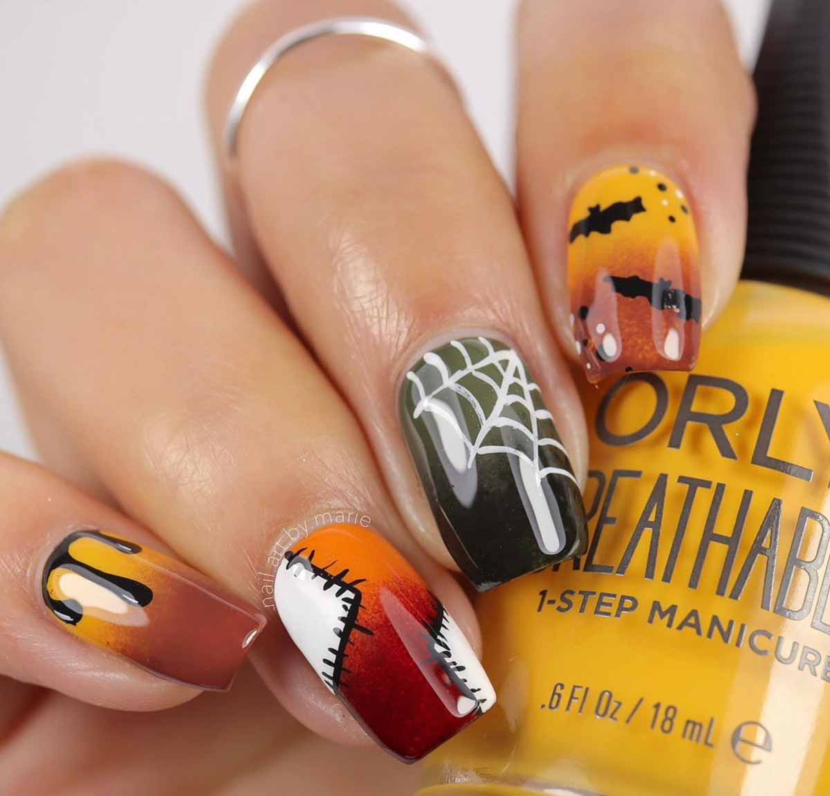 Nail art elaborata Halloween