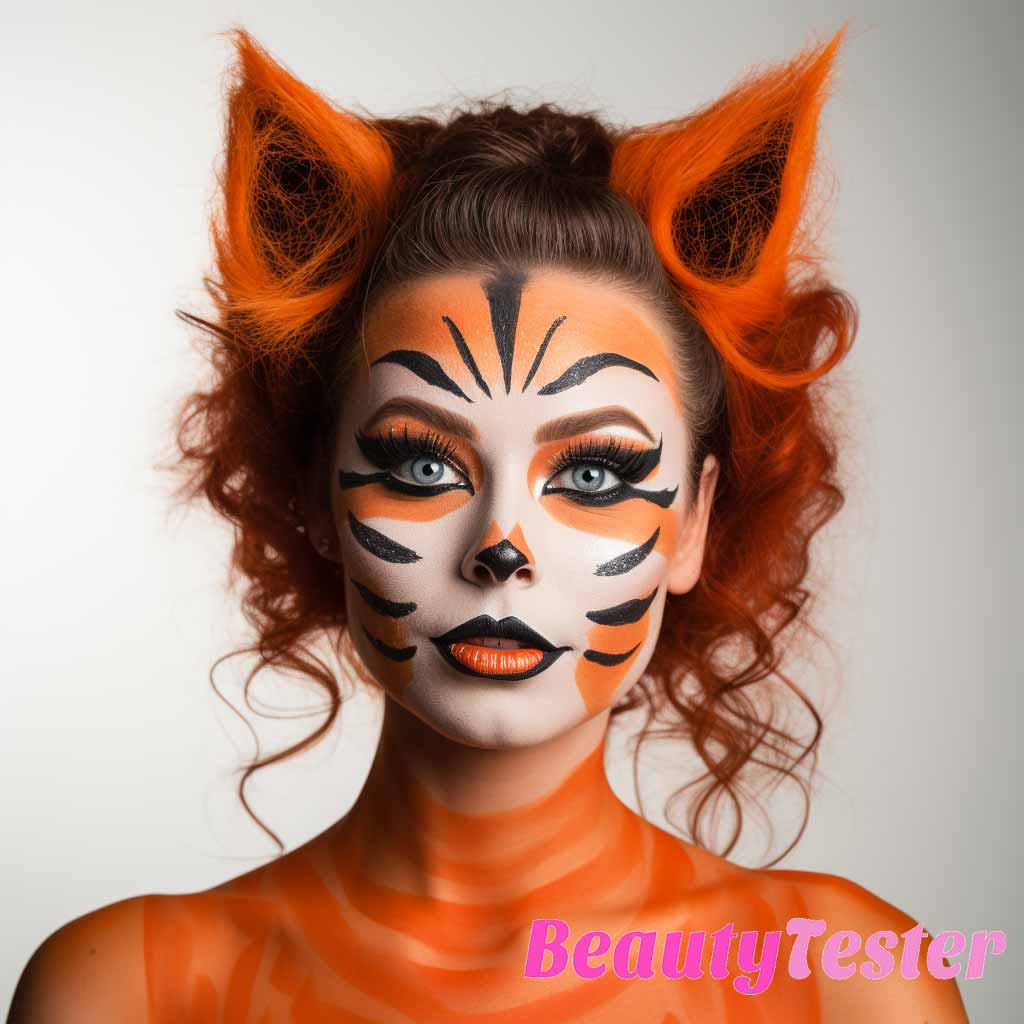 trucco gatta arancione Halloween