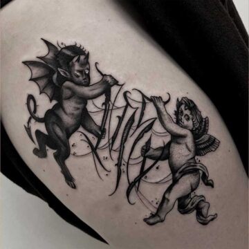 Idee di tatuaggi angelo e diavolo