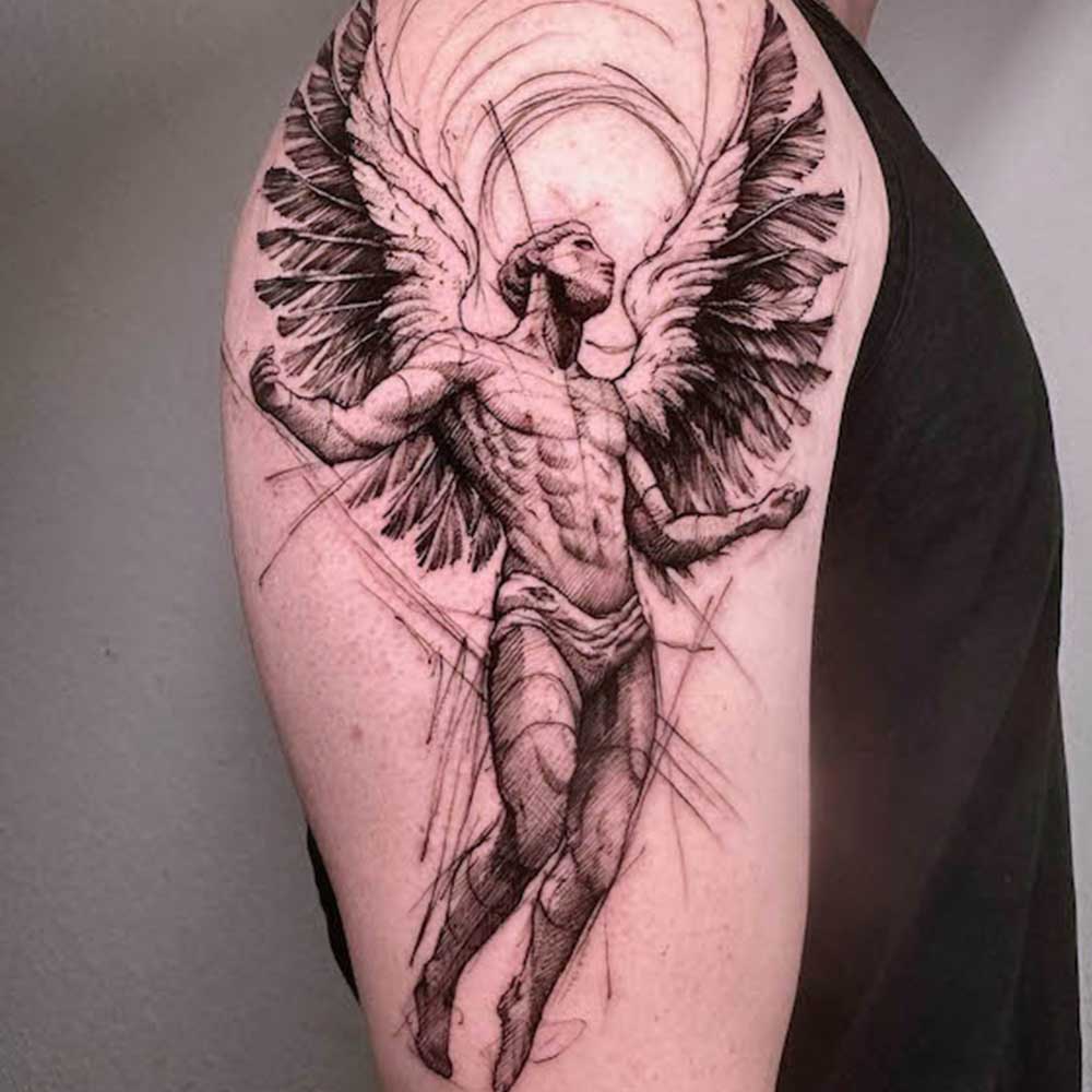 Tatuaggi Angeli artistici 2