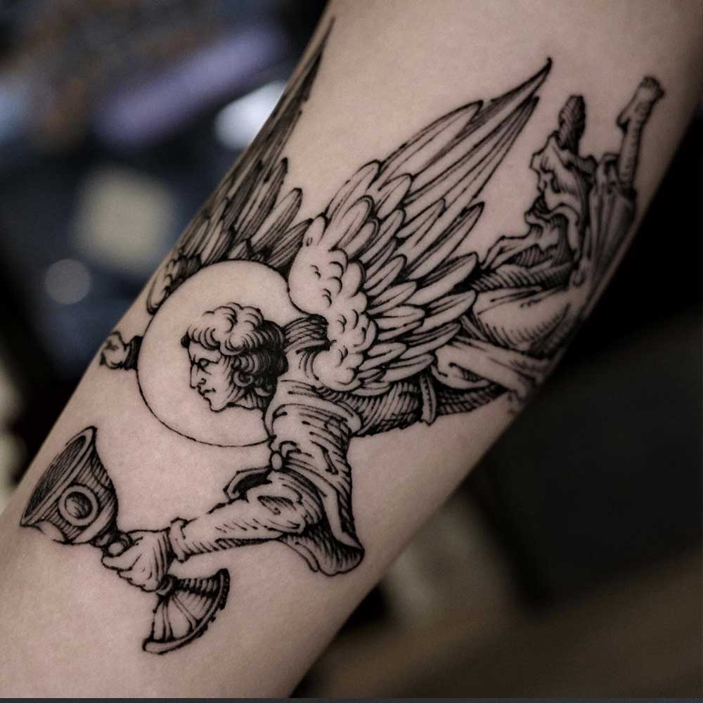 Tatuaggi Angeli artistici