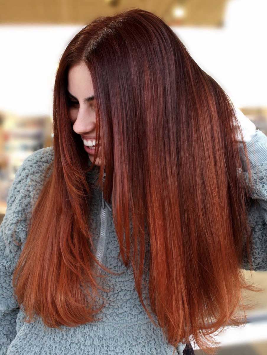 Idee per capelli rossi tagli lunghi
