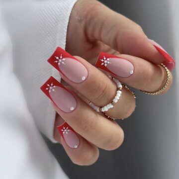 french unghie rossa natale