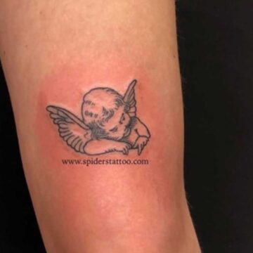 tatuaggio cherubino piccolo