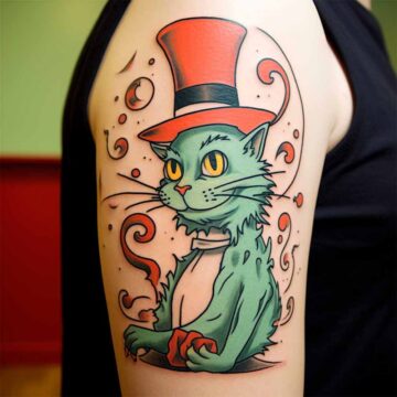 Tatuaggio particolare, verde con capello rosso