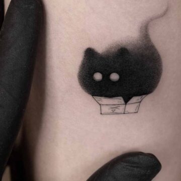 tatuaggio gatto piccolo e semplice ma di effetto