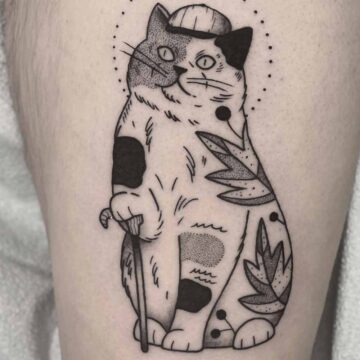 tatuaggio gatto semplice 9