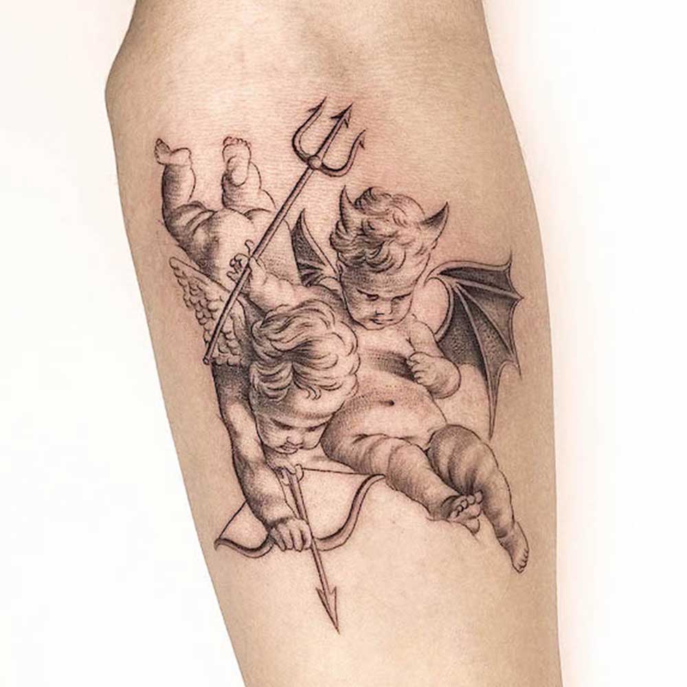 tatuaggio angelo cherubini 