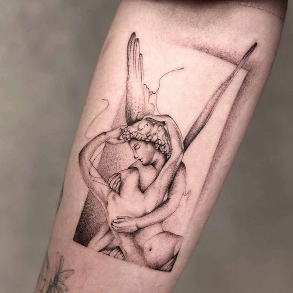 tatuaggio angelo moderno