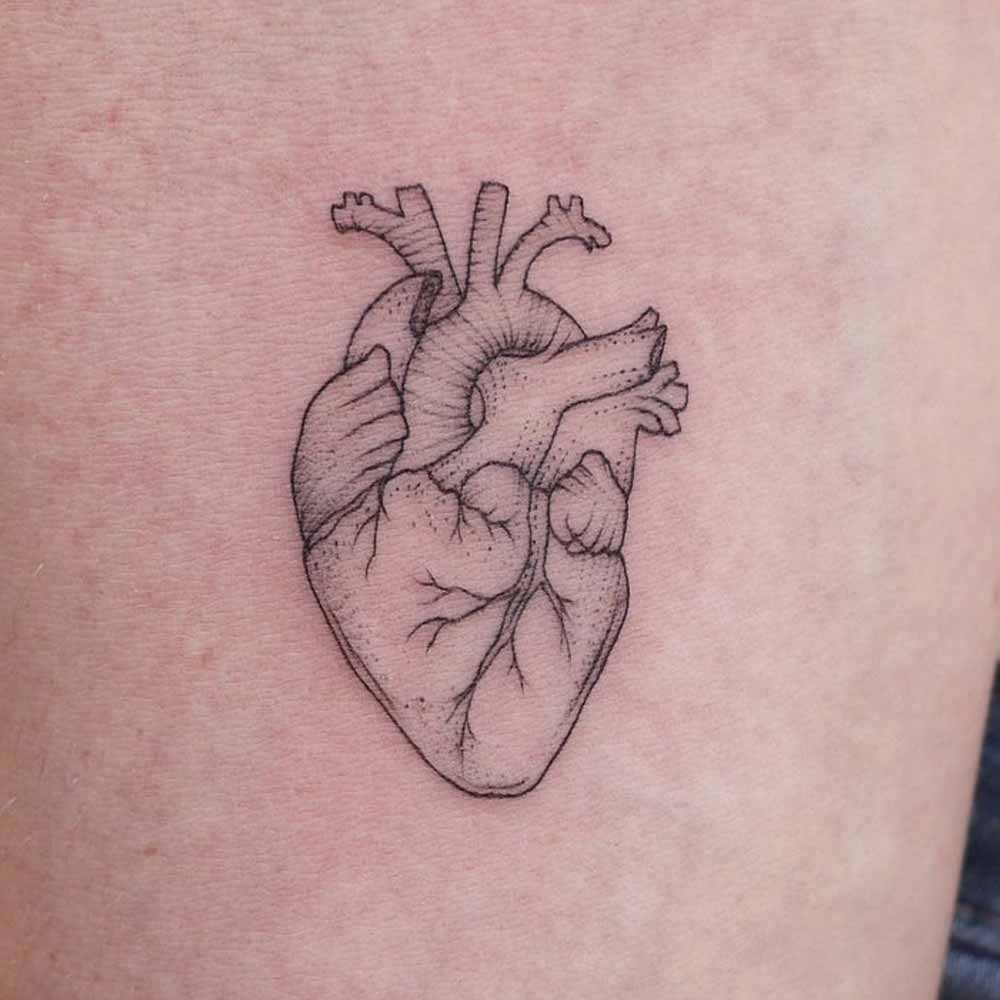 tatuaggio piccolo cuore anatomico tatuaggio piccolo cuore anatomico