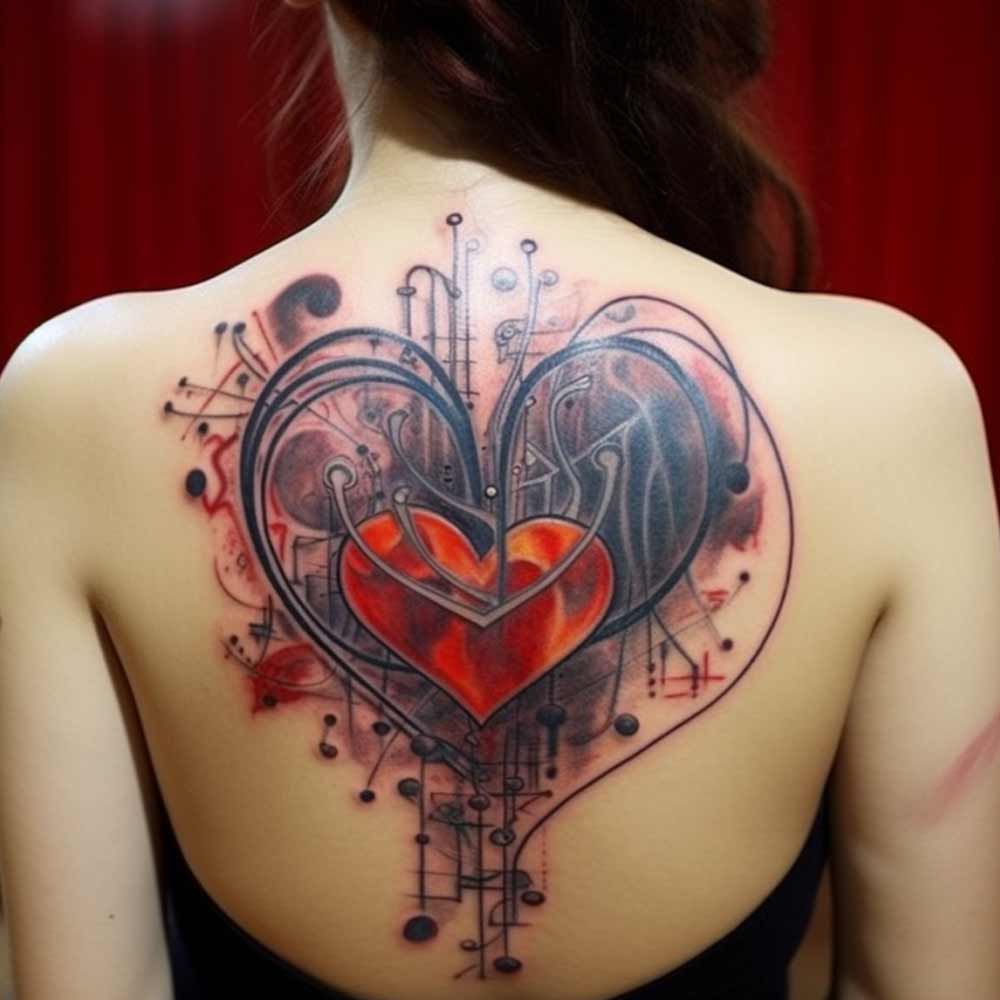 tatuaggio con cuore schiena molto elaborato tatuaggio con cuore schiena molto elaborato
