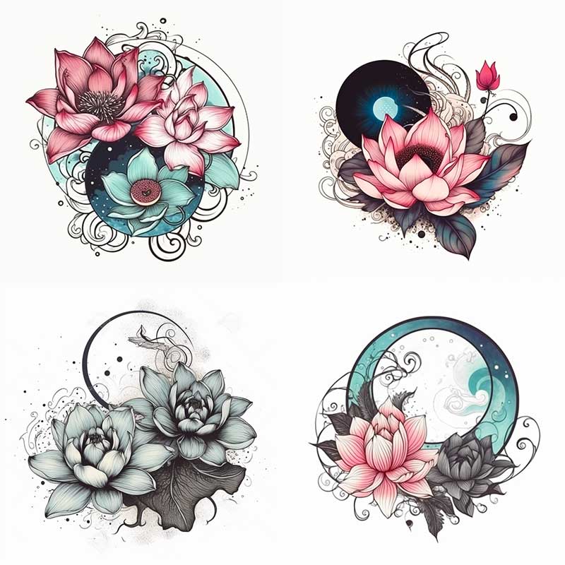 Fiori di Loto disegni per tatuaggi Fiori di Loto disegni per tatuaggi