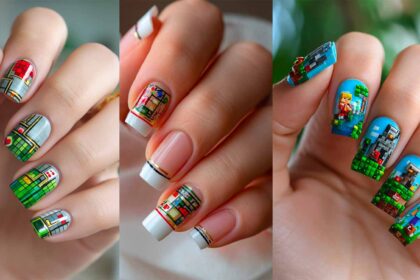 minecraft nail art